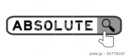 Search banner in word absolute with hand over...のイラスト素材 [95778105] - PIXTA