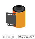 Photographic film in a camera reel. 95778157
