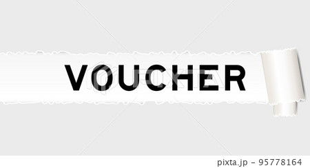 Ripped gray paper background that have word voucher under torn part Ripped gray paper background that have word voucher under torn part 95778164