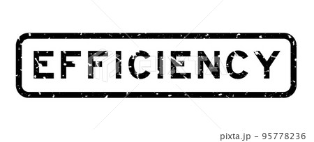 Grunge black efficiency word square rubber seal stamp on white background Grunge black efficiency word square rubber seal stamp on white background 95778236