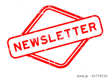 Grunge red newsletter word rubber seal stamp on white background Grunge red newsletter word rubber seal stamp on white background 95778530