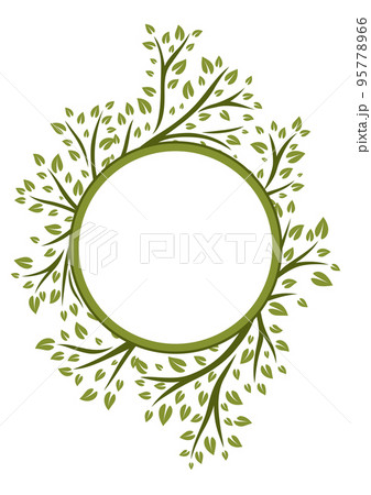 Background of sprigs with green leaves. Decorative plants. Background of sprigs with green leaves. Decorative plants. 95778966