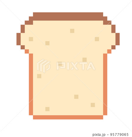 食パンのピクセルイラスト 食パンのピクセルイラスト 95779065