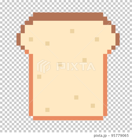 食パンのピクセルイラスト 食パンのピクセルイラスト 95779065