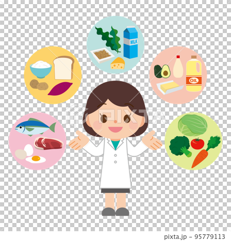 A nutritionist woman explaining nutritional balance 95779113