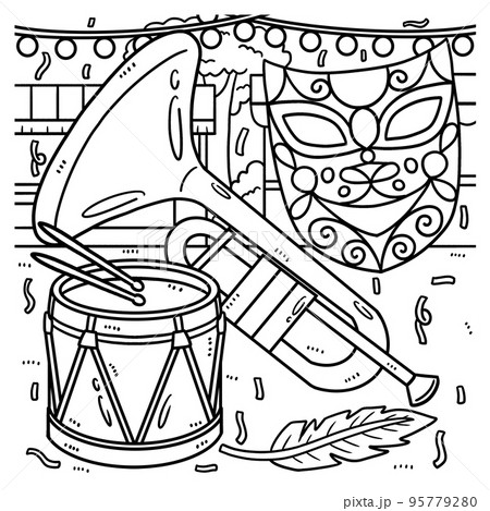 FREE! - Drum Colouring Sheet | Colouring Sheets | Twinkl Resources