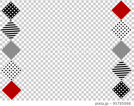 由紅色和黑色方塊組成的框架 95785098