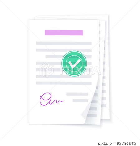 Approve document concept Approve document concept 95785985