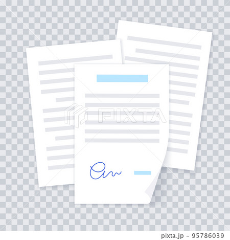 Paper Document Contract Paper Document Contract 95786039