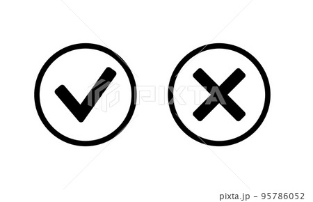 Check cross icon Check cross icon 95786052