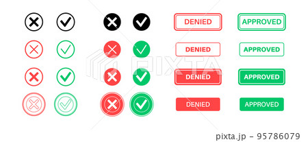 Check cross icon 95786079