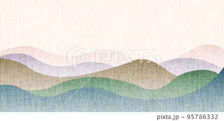 和紙　山　風景　背景 95786332