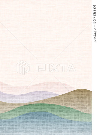 和紙　山　風景　背景 95786334