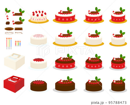 クリスマスケーキ、ケーキのセット 95788473