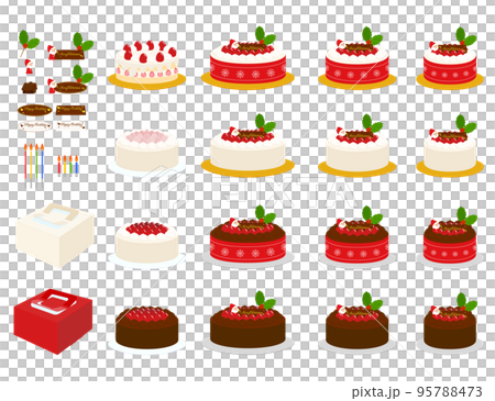 クリスマスケーキ、ケーキのセット 95788473