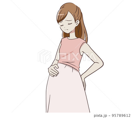 腰痛に悩む妊婦 腰痛に悩む妊婦 95789612