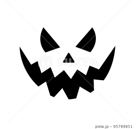 Scary pumpkin Halloween symbol vector illustration 95789851