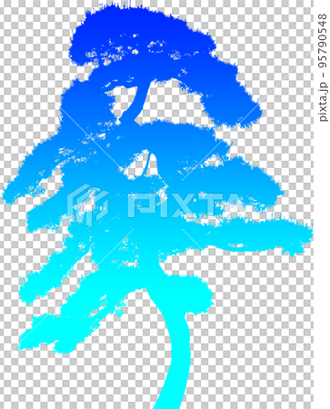 Gradient tree silhouette image. illustration with transparent background Gradient tree silhouette image. illustration with transparent background 95790548