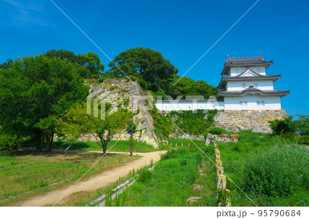 【日本100名城】明石城 稲荷曲輪から見た天守台と坤櫓 兵庫県明石市 【日本100名城】明石城 稲荷曲輪から見た天守台と坤櫓 兵庫県明石市 95790684