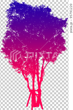 Gradient tree silhouette image. illustration with transparent background Gradient tree silhouette image. illustration with transparent background 95791220
