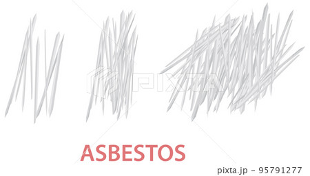 A close up asbestos on white background 95791277