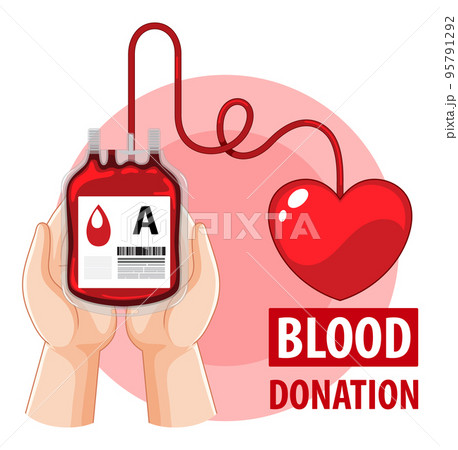 Human blood donate on white background - Stock Illustration [95791292] -  PIXTA