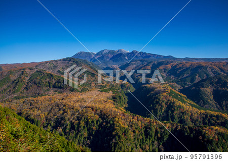 御嶽山と日本一の溶岩流（岐阜県下呂町小坂町 御嶽パノラマライン） 95791396