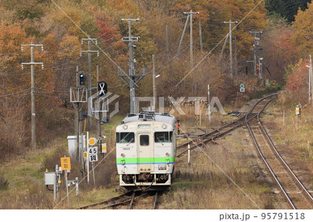 【JR駒ヶ岳駅】到着列車進入、発車の様子 【JR駒ヶ岳駅】到着列車進入、発車の様子 95791518