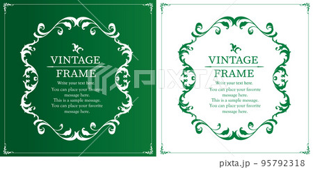 Christmas motif frame design set. Gorgeous and ele 95792318