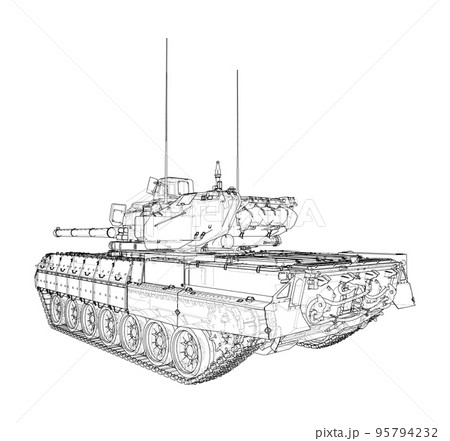 Tank. Vector rendering of 3d 95794232