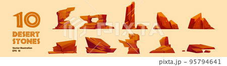 Set of desert stones, mountain rock lumps bundle Set of desert stones, mountain rock lumps bundle 95794641