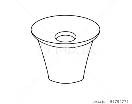 茶漏(茶漉し)のシンプルな線画イラスト 茶漏(茶漉し)のシンプルな線画イラスト 95794775
