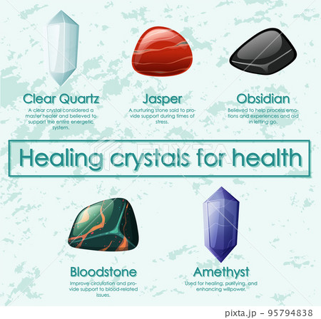 Healing crystals for health collection 95794838