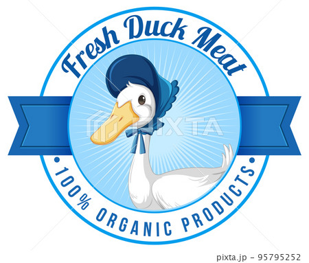 Logo design with fresh duck meat Logo design with fresh duck meat 95795252