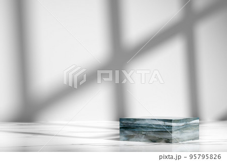 mock up scene geometry shape podium for product display. background for product presentation with beautiful lights and shadows. turquoise plate podium for product presentation mock up scene geometry shape podium for product display. background for product presentation with beautiful lights and shadows. turquoise plate podium for product presentation 95795826