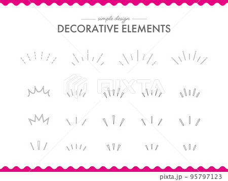 スタイリッシュな強調線の装飾ラインセット 95797123