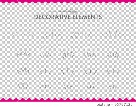 スタイリッシュな強調線の装飾ラインセット 95797123