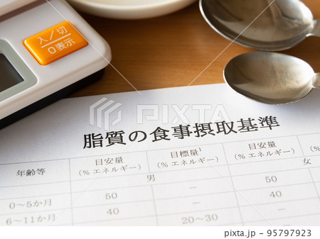 脂質の食事摂取基準　健康管理 95797923