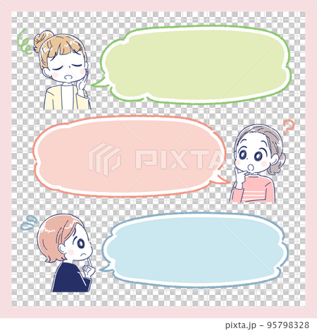 会話する女性グループ 会話する女性グループ 95798328