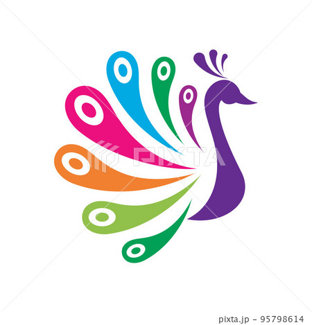 Peacock logo illustration 95798614