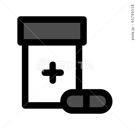 Illustration Vector Graphic of Capsule Jar Icon Illustration Vector Graphic of Capsule Jar Icon 95799318