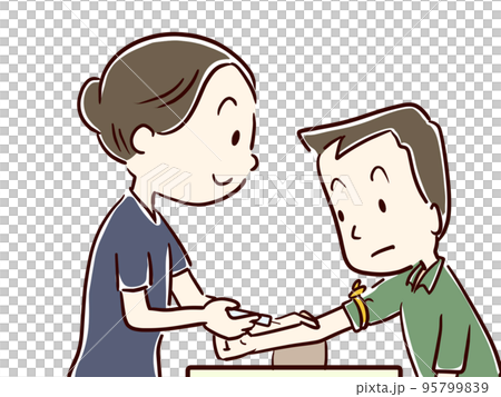 採血する薬剤師 95799839