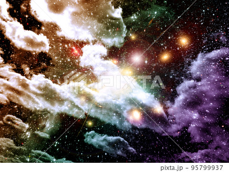 galaxy in a free space. 3D rendering galaxy in a free space. 3D rendering 95799937