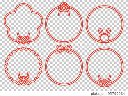 New Year's card Simple Mizuhiki design 2023 Year of the Rabbit No characters 95799984