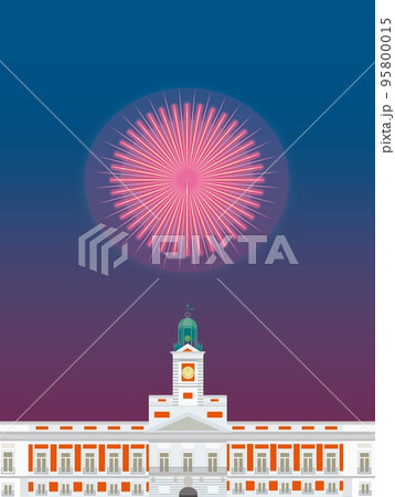 プエルタ・デル・ソル　puerta　del　sol　ハッピーニューイヤー　feliz　2023　花火 95800015