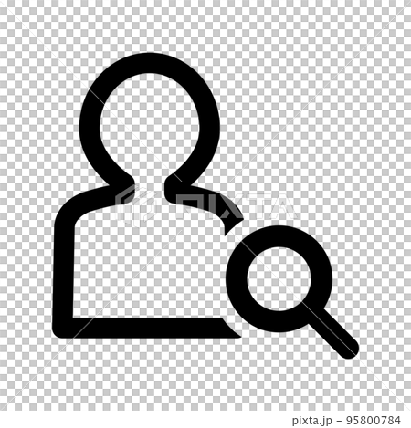 人物を検索するベクターアイコン 95800784