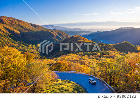 （栃木県）紅葉の日光いろは坂　ドライブ 95802132