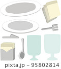 ファミリーレストランの食器類詰め合わせ 95802814