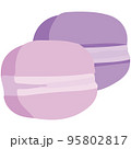 紫とピンクのマカロン 95802817