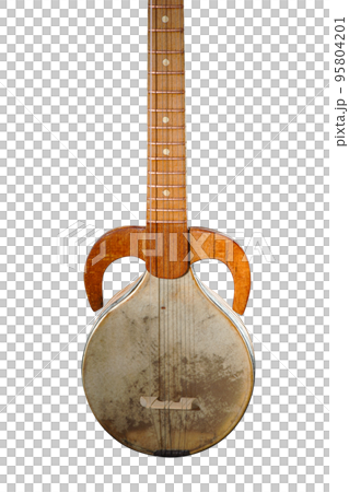 An ancient Asian stringed musical instrument 95804201